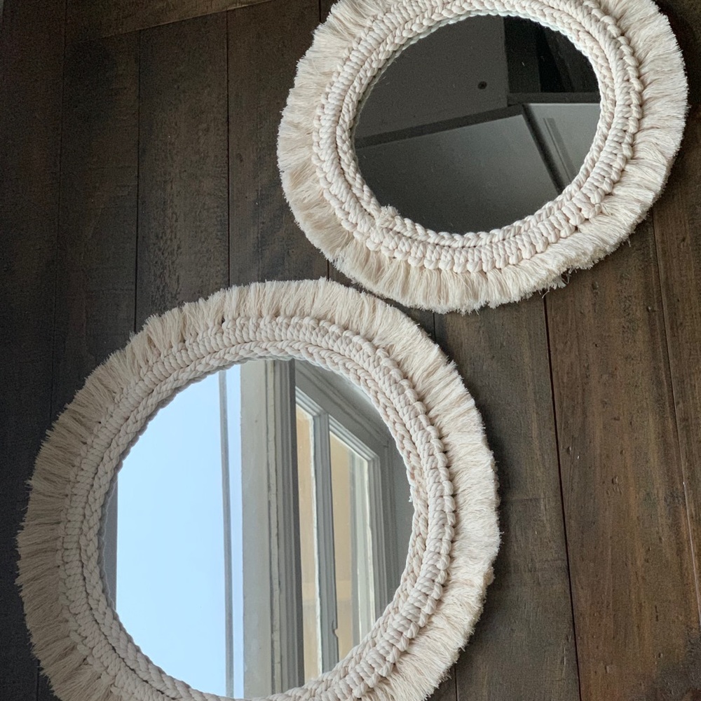 Macrame Mirror Set - Picture 4 of 5